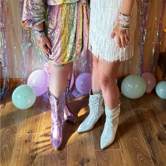 Metallic Purple Western Boots - Picture 10 of 10